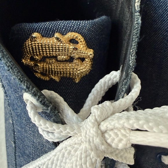 Belvedere Hornback Crocodile & Soft Calf Sneakers blue jeans Chukka Boots Size 8 main image 9